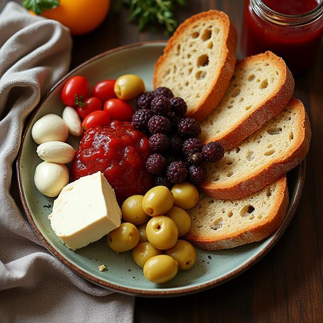 Zengin brunch tabağı